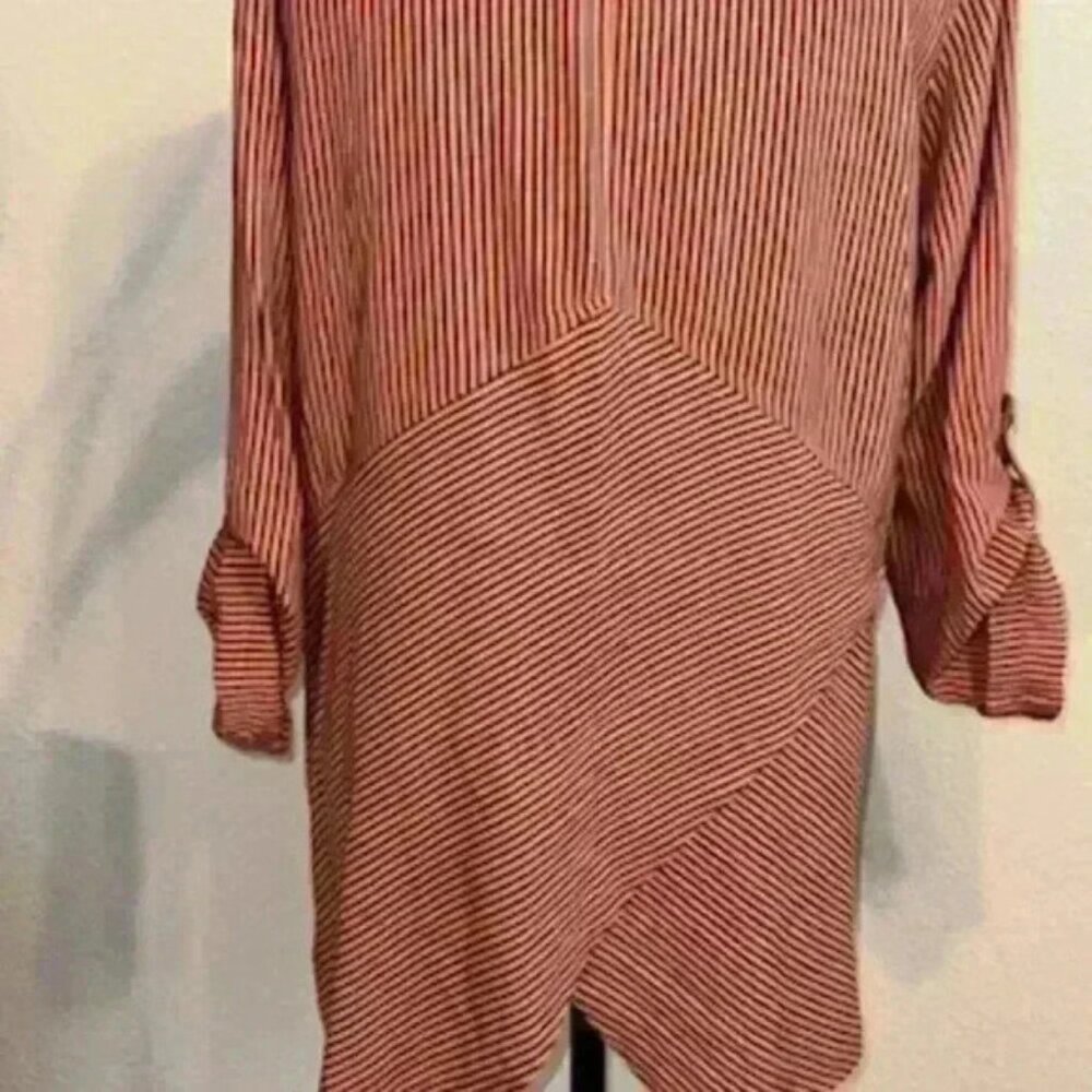 Soft Surroundings Tunic Stripe Button Down Asymme… - image 5